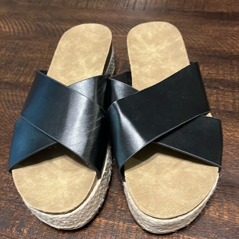 Women’s Black Sandals Size 8 (39)